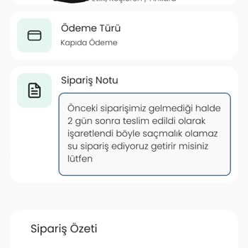 Elmacık Su Siparişi Teslim Edilmiyor, İptal Ediliyor Ve Açıklama Yapılmıyor