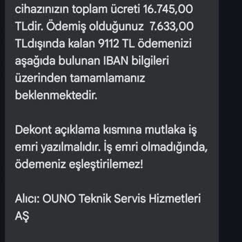 Ouno Servis Tablet Tamirinde Yüksek Ve Değişken Ücret Mağduriyeti