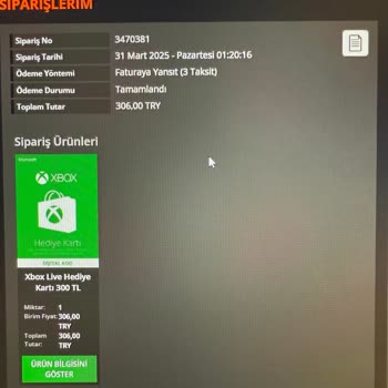 Satın Aldığım Xbox Live Hediye Kartı Kodu Gönderilmedi