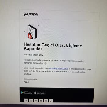 Papel Hesabım Haksız Yere Bloke Edildi, Param Mağdur Edildi!