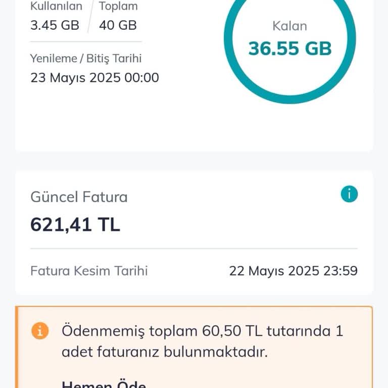 Taahhütlü Tarifede Beklenmeyen Yüksek Fatura Şoku