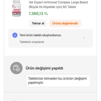 Yanlış Ürün Gönderimi Nedeniyle Köpeğime Vitamin Veremiyorum