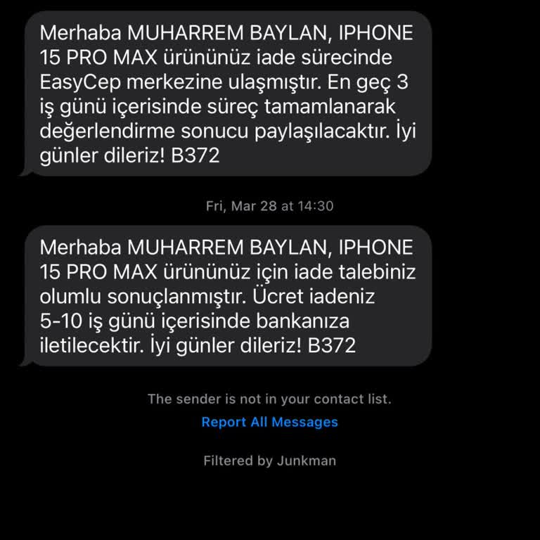İade Edilen Cihazın Ücreti Bir Ayı Geçmesine Rağmen Hâlâ Yatmadı