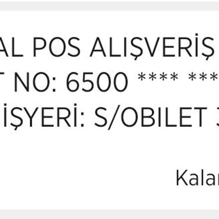 Online Bilet Alımında Ödeme Alındı Bilet Verilmedi