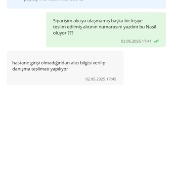 Çiçek Siparişim Yanlış Kişiye Teslim Edildi, Ücret İadesi Veya Yeniden Gönderim Talep Ediyorum