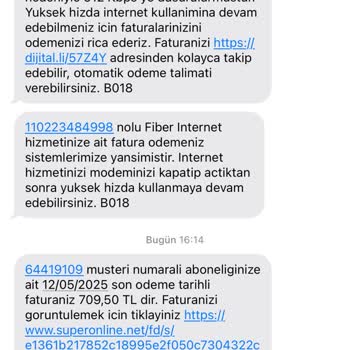 Bilgilendirme Yapılmadan Yüksek Fatura Ve Hız Düşürülmesi Mağduriyeti