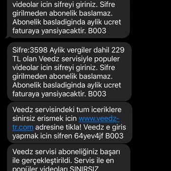 Onayım Olmadan Yansıtılan Veedz Ücreti Ve İade Talebim