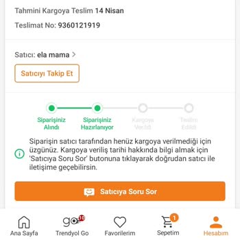 Trendyol'dan Alınan Ürün Bir Aydır Kargoya Verilmedi, Satıcı Ve Destekten Yanıt Yok