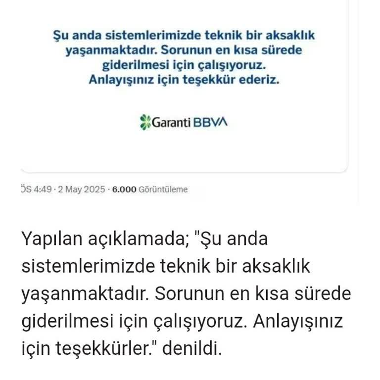 Garanti Bankası Hesaplarına Erişim Sorunu Ve Bilgilendirme Eksikliği