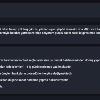 Kusurlu Hesap Satışı Ve Yetersiz İade Süreci