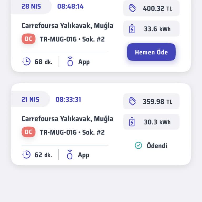Yapılan Ödemelere Rağmen Şarj İstasyonunda Borç Bakiyesi Sorunu