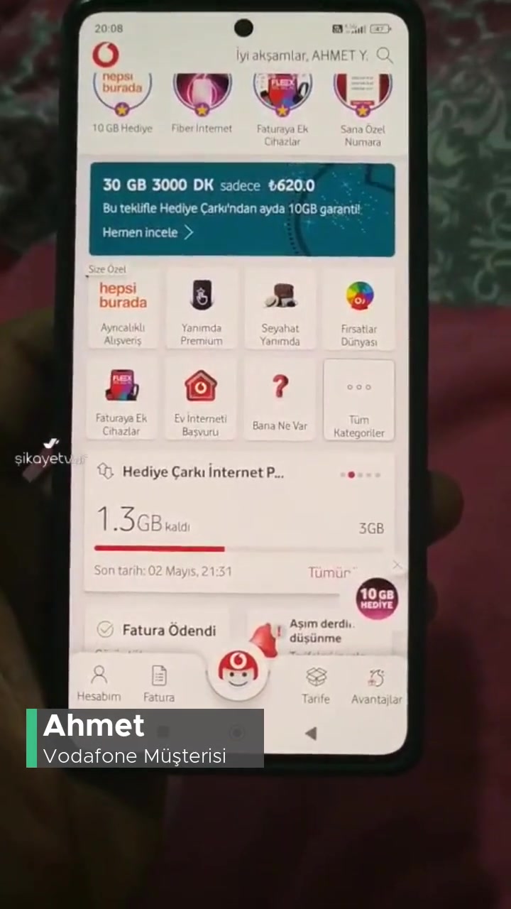 Vodafone Hediye Çarkı İnternetim Varken Kendi Paketimden Yiyor videonun kapak resmi