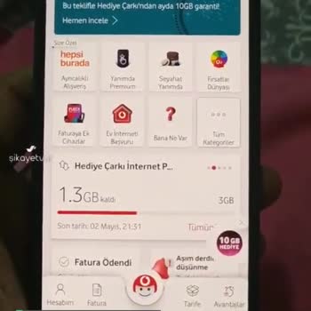Vodafone Hediye Çarkı İnternetim Varken Kendi Paketimden Yiyor