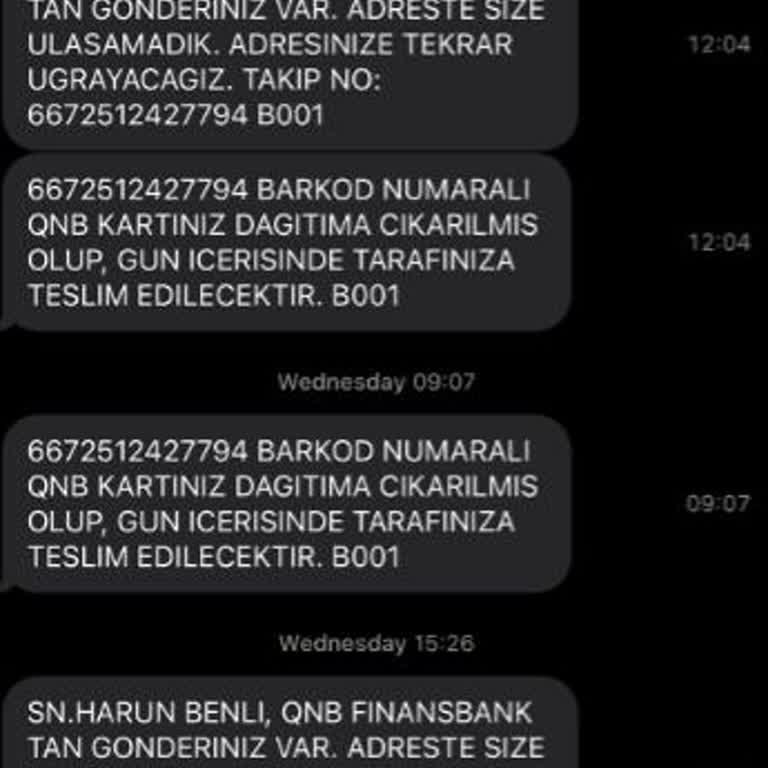 PTT Kargo Kredi Kartımı Teslim Etmeden İade Etti Mağdur Oldum