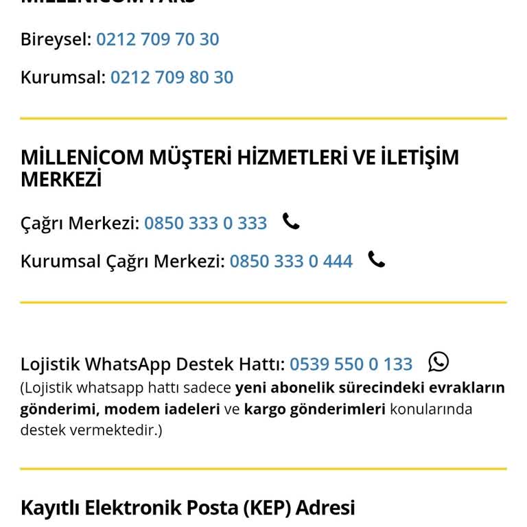 Acil Durumda Millenicom'dan Canlı Destek Alamamak Mağdur Ediyor