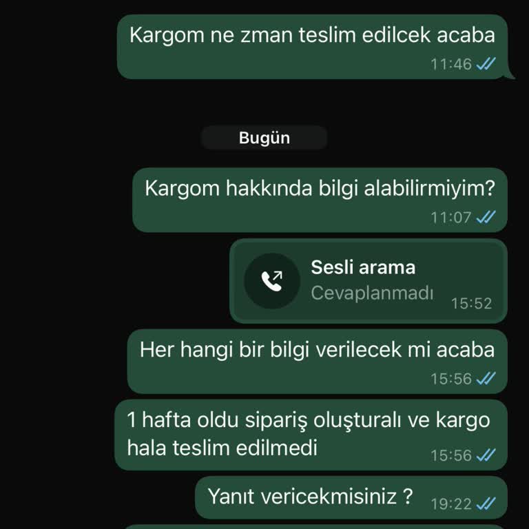 Sipariş İptali Ve Para İadesi Taleplerim Engellenerek Cevapsız Bırakıldı