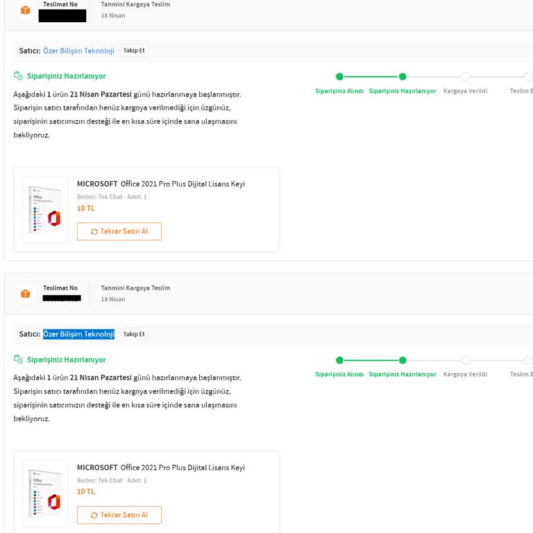 Satıcı Kapanınca Lisans Anahtarı Gönderilmedi, Trendyol İade Yapmıyor