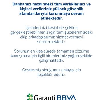 Garanti Bankası'na Erişim Sorunu Ve Bilgi Eksikliği Yaşadım
