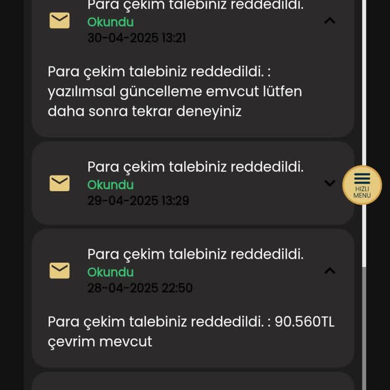Ödeme Yapılmayan Hizmet Deneyimi