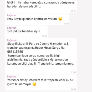 Havale İşlemim Karşı Tarafa Ulaşmadı, Param İade Edilmiyor