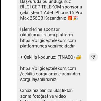 Kazandığım İphone İçin Sürekli Ek Ücret Talep Ettiler