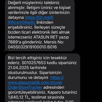 Gözlük Siparişim 12 Gündür Teslim Edilmedi