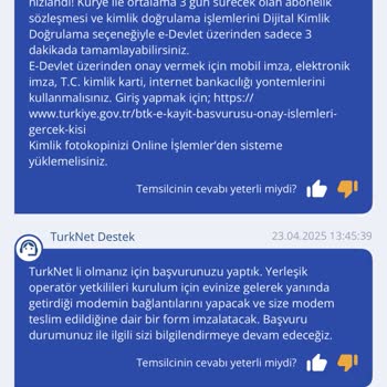 TurkNet Aktivasyonunda Bilgi Kirliliği Ve Gecikme