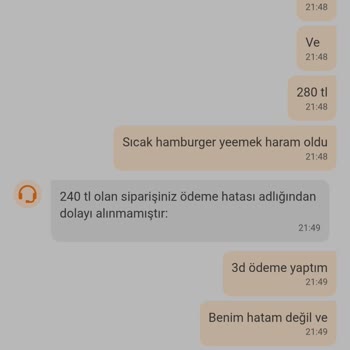 Trendyol Yemek'te Sipariş Ve Ödeme Sorunu: Müşteri Hizmetleri Yetersizliği