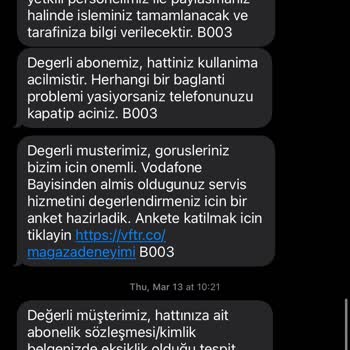 Vodafone Hattımda Sürekli Kapanma Ve Haksız Fatura Mağduriyeti