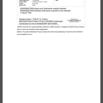 Bilgi Verilmeden Gönderilen İhtarname Ve Haksız Masraf Kesintisi