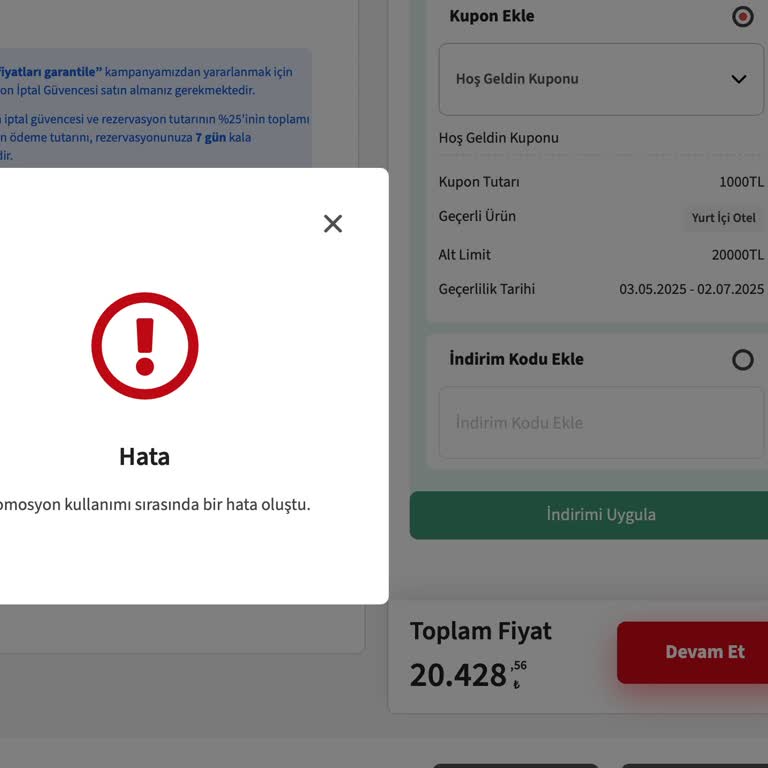 Hoşgeldin Kuponu Çalışmıyor, Kampanya Yanıltıcı