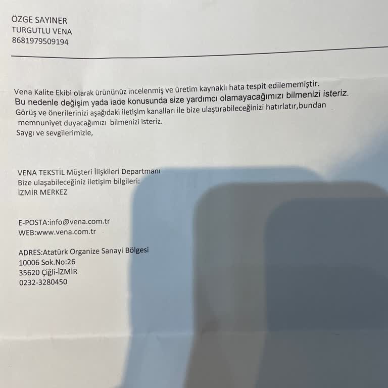 Vena Kot Pantolonda Ciddi Açılma Ve İnceleme Sonucunda Hayal Kırıklığı