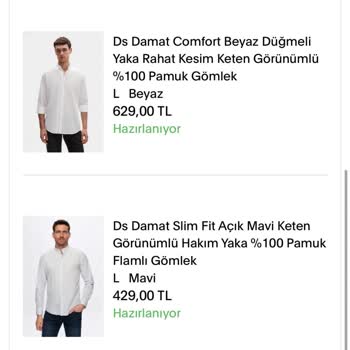 DS Damat'tan Aldığım Gömlekler Teslim Edilmiyor, Paramı Geri İstiyorum!