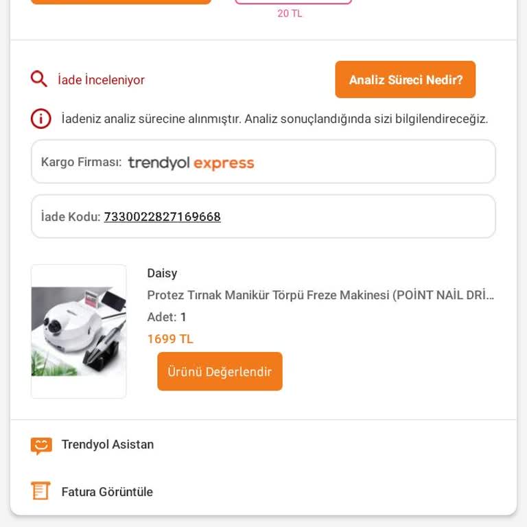Trendyol Kozmood Satıcısının Gönderdiği Kusurlu Ürün