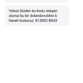 Kullanmadığım Yahoo Hesabıma Giriş Kodu Geldi, Bilgilerim Tehlikede