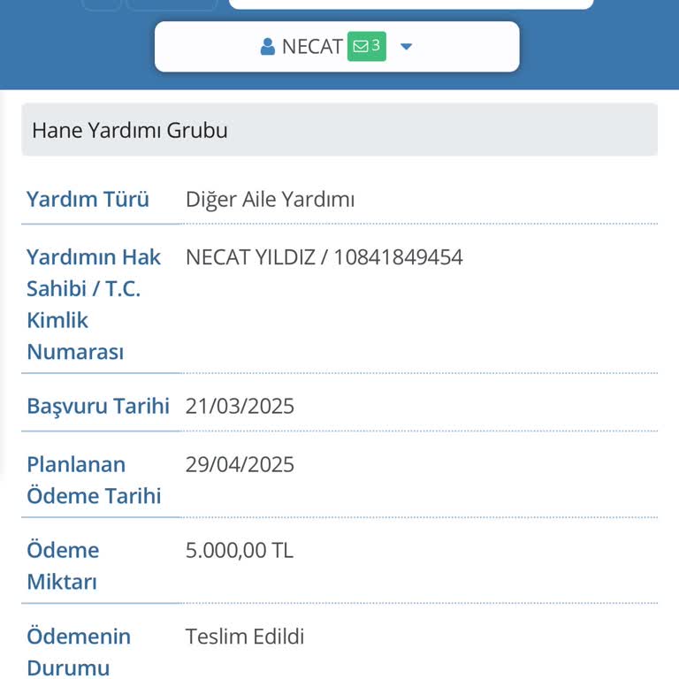 Cenaze Ödeneği Parası Yanlışlıkla İade Edildi, Tekrar Ödeme Talebi