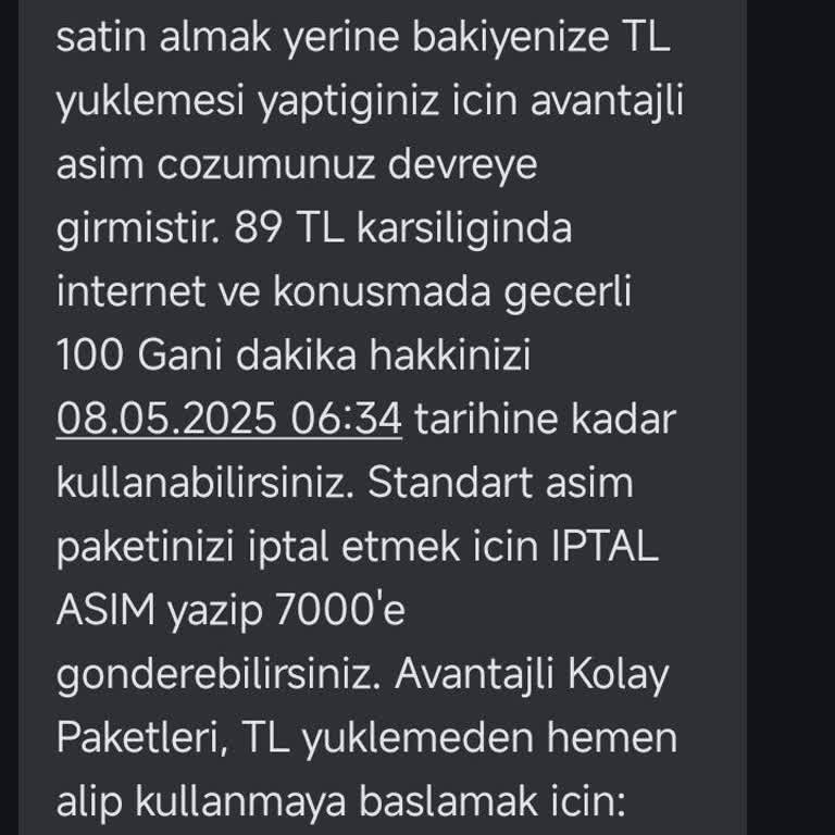 Onayım Olmadan Tanımlanan Aşım Paketi Ve Haksız TL Kesintisi