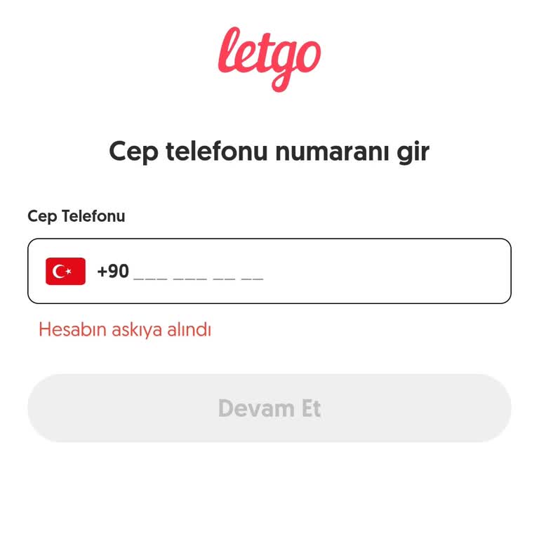 Letgo Hesabım Gerekçesiz Askıya Alındı Telefon Numaramı Kullanamıyorum