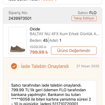 İade İşleminde Sorun Ve Müşteri Hizmetlerinde Nezaketsizlik