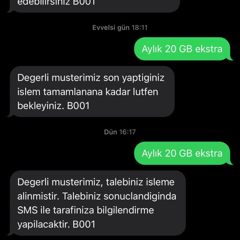 Devam Eden Paket Talebi Nedeniyle Yeni Paket Alamıyorum
