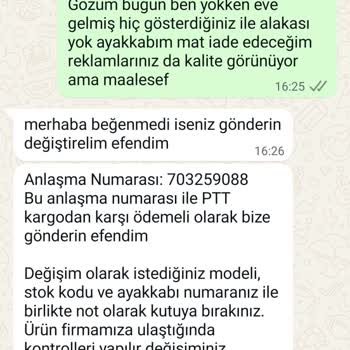 Aldığım Ayakkabı Görselden Farklı Ve İade Yapılmıyor