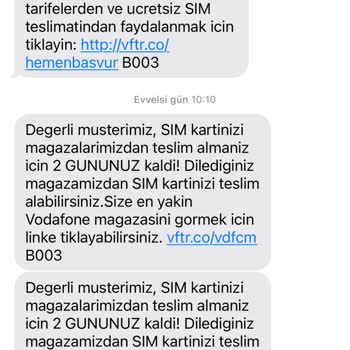 Vodafone Hat Taşıma Sürecinde Sim Kart Teslimatı Ve İptal Sorunu