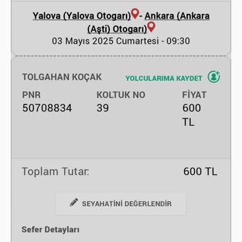 Satın Alınan 2+1 Otobüs Yerine 2+2 Otobüs Gönderildi, Hizmetten Memnun Kalmadım