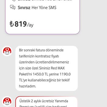 Vodafone Red'de Zorunlu Pahalı Paket Dayatması Ve Müşteri Mağduriyeti
