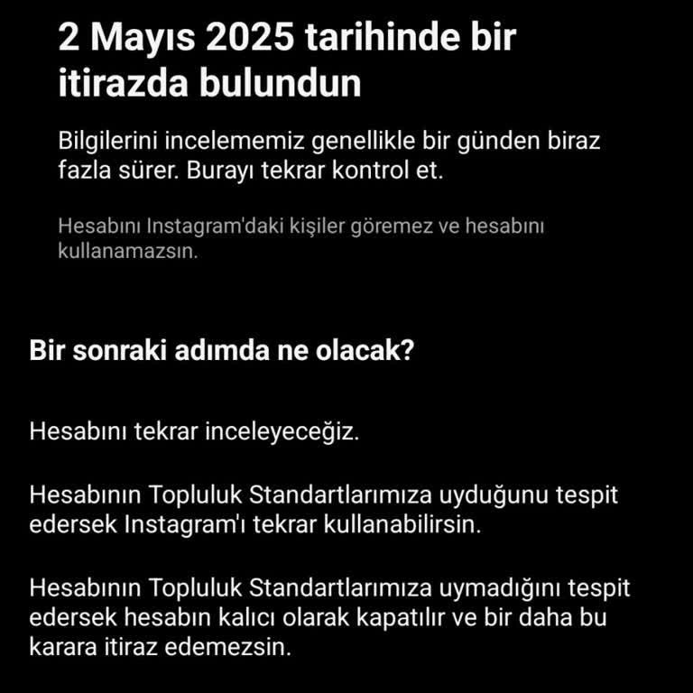 Instagram Hesaplarım Askıya Alındı