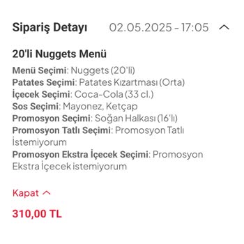 Eksik Ürün Ve Yetersiz Telafi: Popeyes Siparişimde Patates Kızartması Sorunu