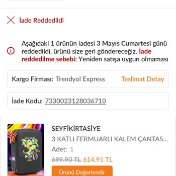 2 Günde Sökülen Kalem Kutusu Ve İade Sorunu: Trendyol Hayal Kırıklığı
