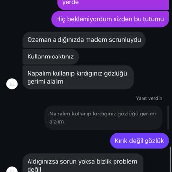 Aldığım Gözlüğün Vidaları Sıcakta Düşüyor, Mağaza İlgisiz Ve Çözüm Sunmuyor