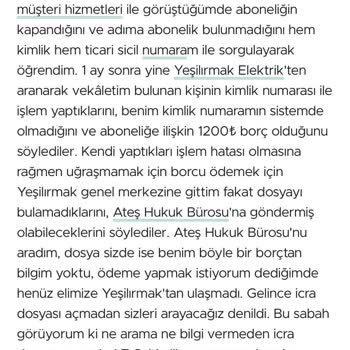 YEDAŞ'ın Abonelik Sonlandırma Ve Borç Bildirimi Konusundaki İhmalleri Müşteriyi Mağdur Ediyor