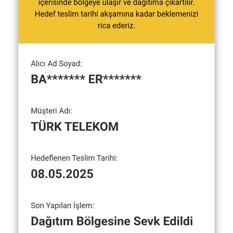 AGT Kurye İle Modem Teslimatında Gecikme Ve Bilgi Eksikliği